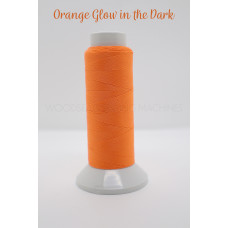 Orange Glow in the Dark Embroidery Thread